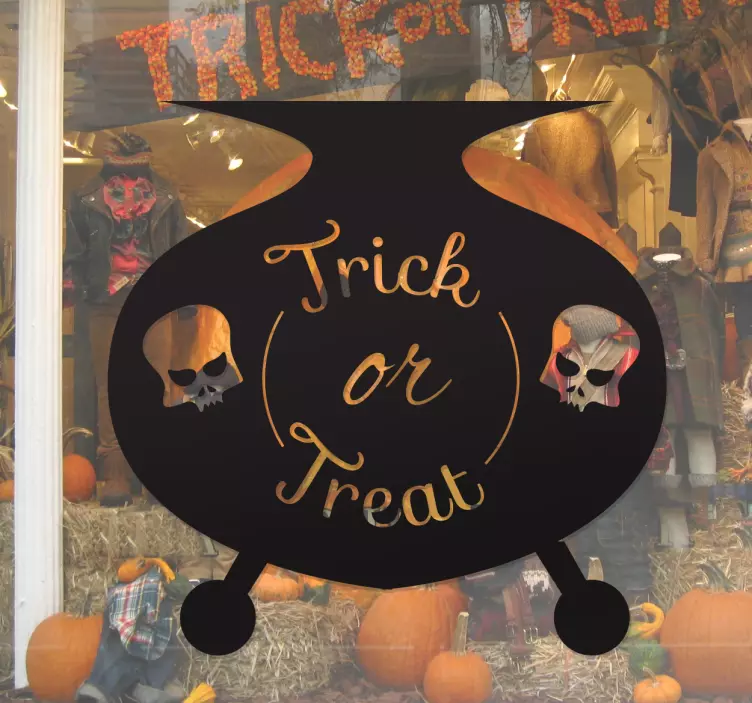 Trick or Treat Halloween Sticker - TenStickers