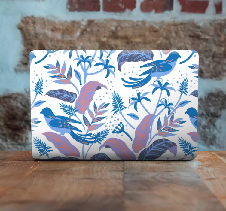 Tropical Bird Illustration laptop skin - TenStickers