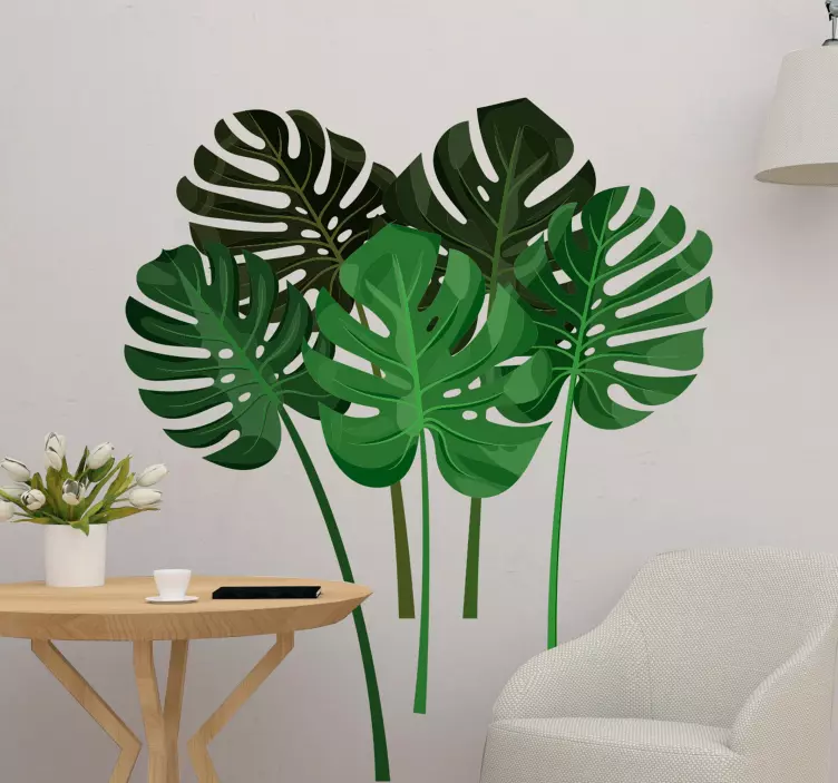 Tropical Leaf Arrangement plant sticker - TenStickers