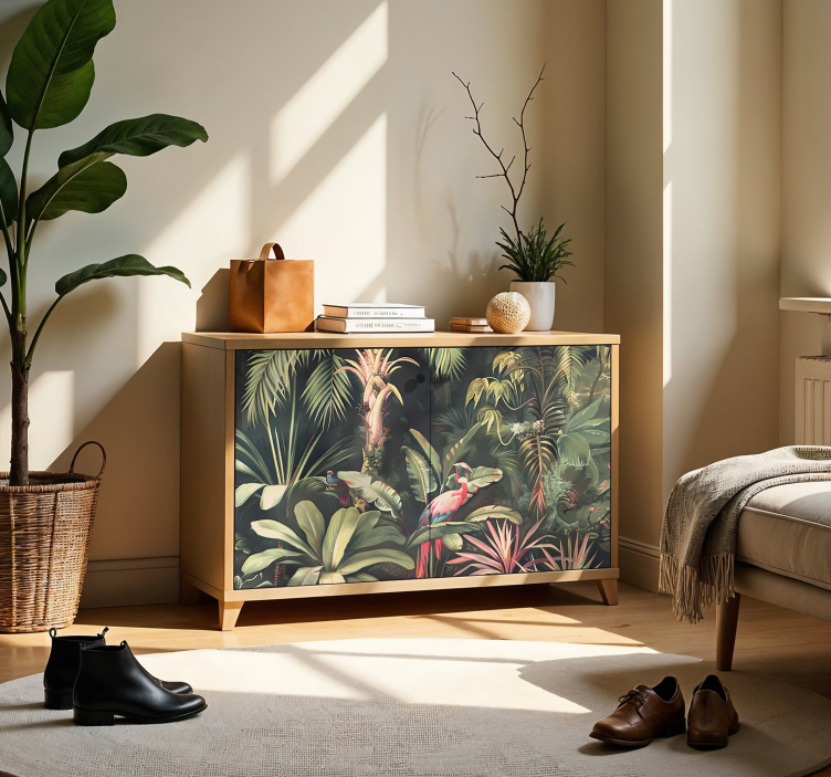 Tropical rainforest furniture sticker - TenStickers