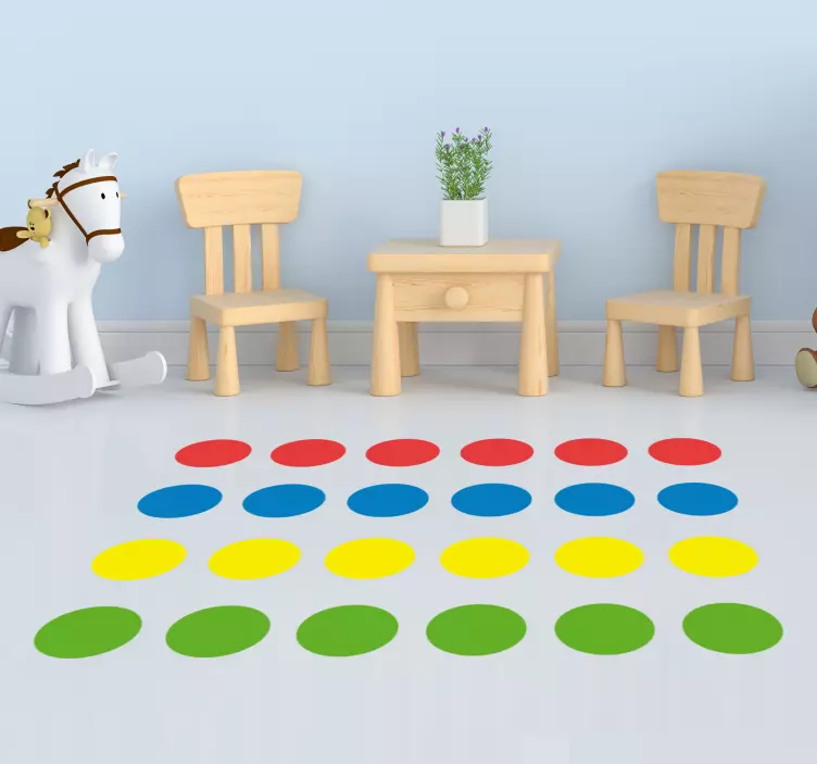 Twister Game Floor Sticker - TenStickers