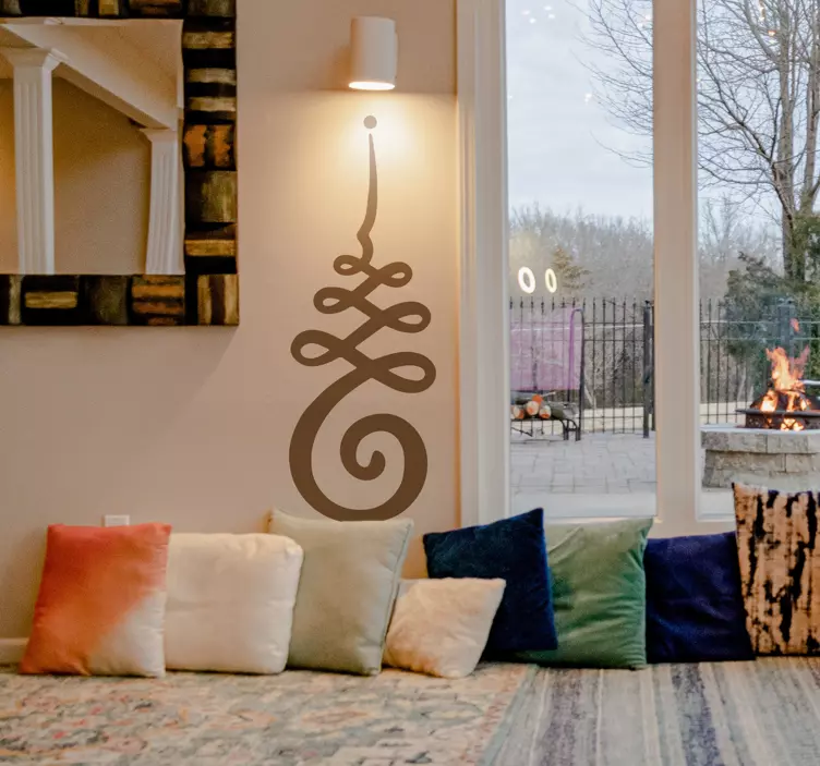 Unalome symbol wallpaper sticker - TenStickers