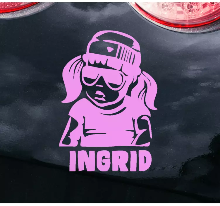 Urban baby girl baby on board sticker - TenStickers