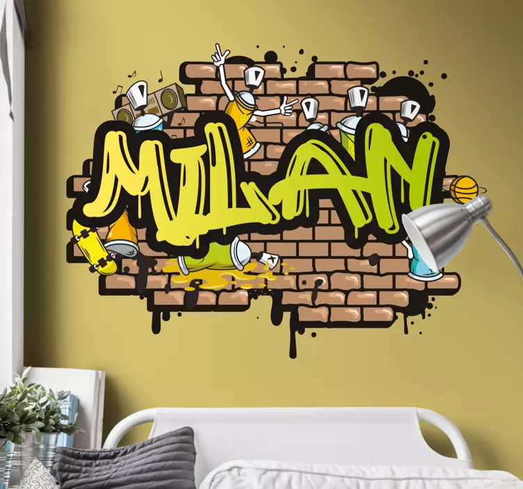 Urban walls decal colorful urban graffiti - TenStickers