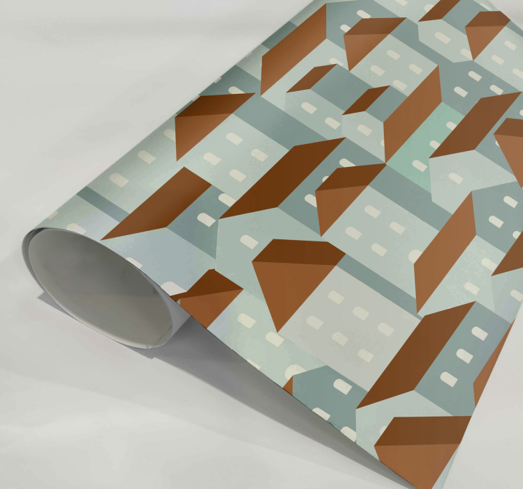 Village illustration furniture decal - TenStickers