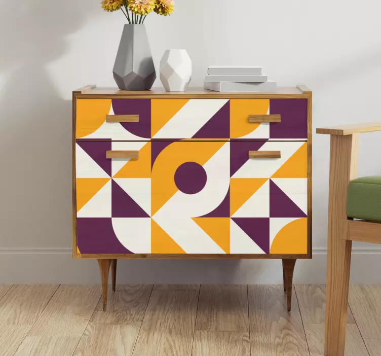 Vintage Abstract furniture sticker - TenStickers