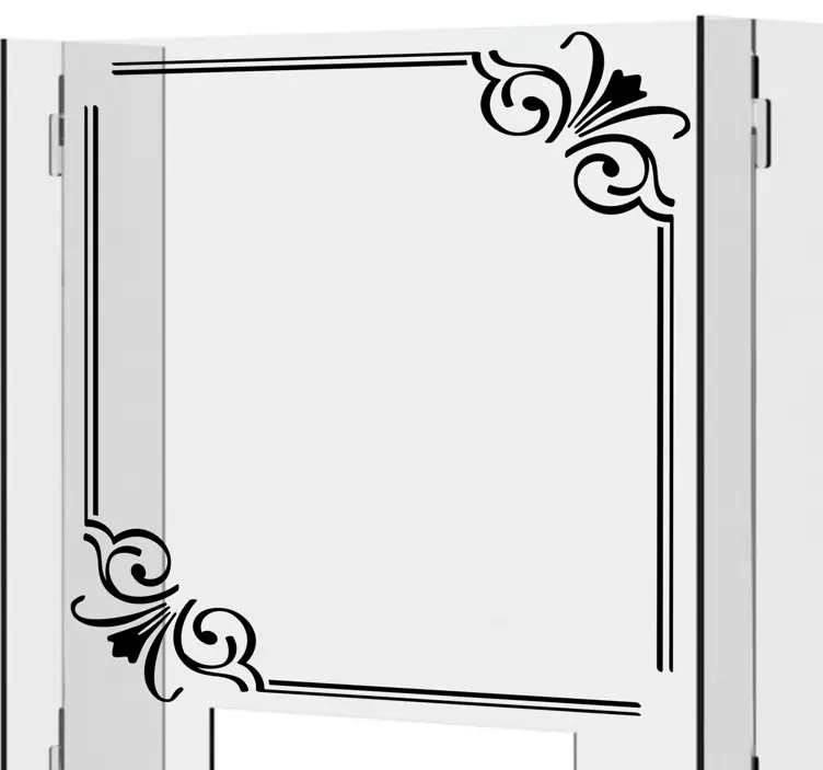 Vintage border window sticker - TenStickers