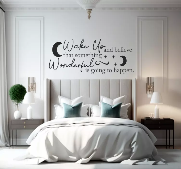 Wake Up Wonderful  wall stickers quotes - TenStickers