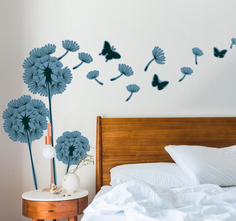 Wall sticker floral butterfly trail - TenStickers