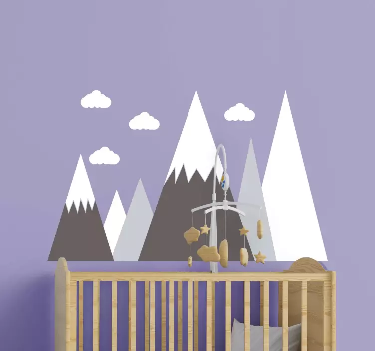 Wall sticker for kid mountain nursery scene - TenStickers