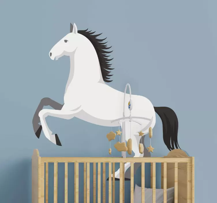 Wall sticker for kid rearing horse design - TenStickers