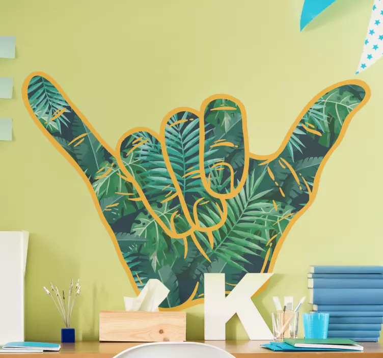 Wall sticker for kid shaka hand gesture - TenStickers