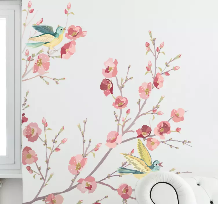 Watercolour Birds Wall Sticker - TenStickers