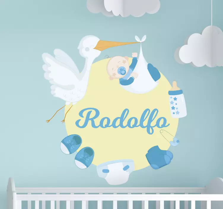 WELCOME BABY RODOLFO wall sticker for kid - TenStickers