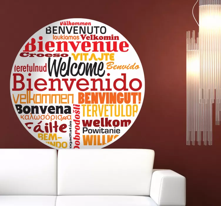 Welcome Different Languages Wall Sticker - TenStickers