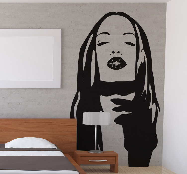 Wet Kiss Woman Wall Sticker - TenStickers