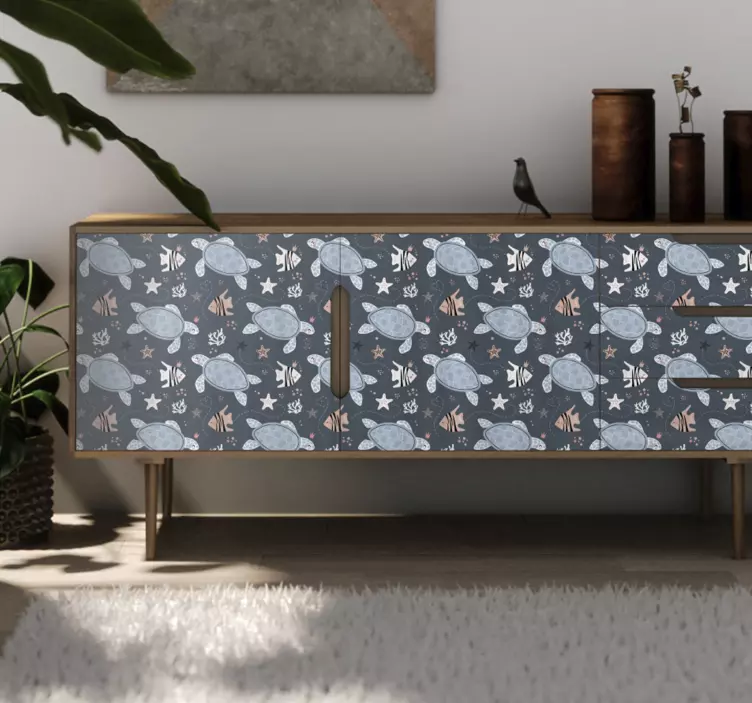 Whimsical Turtle Motif farm animal wall sticker - TenStickers