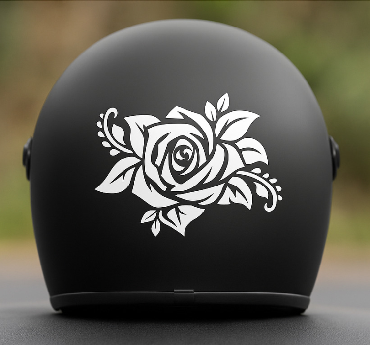 Wild rose design motorcycle decals - TenStickers