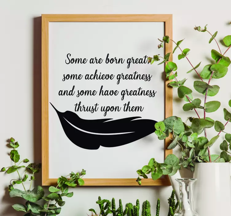 William Shakespeare Greatness Quote Sticker - TenStickers