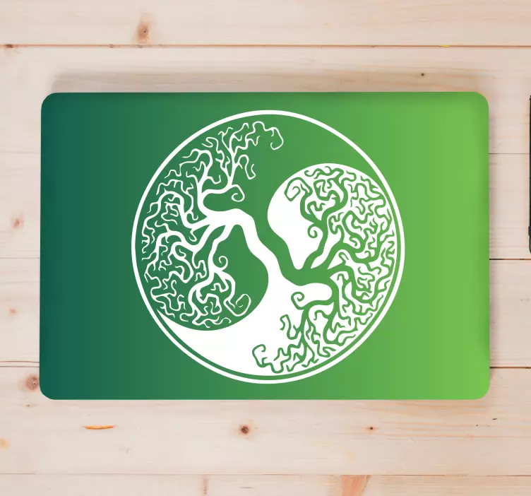 Yin Yang Trees laptop skin - TenStickers