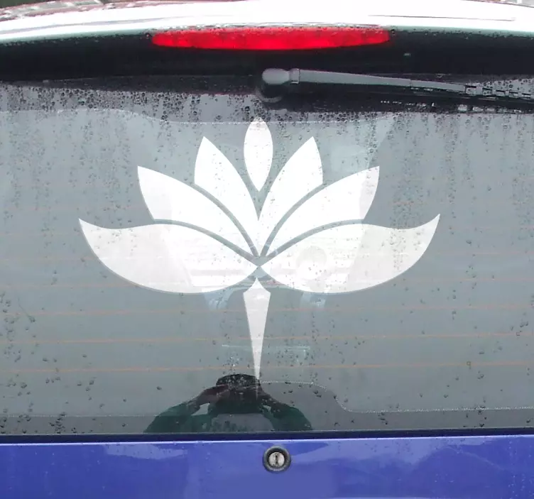 Yoga lotus flower car sticker - TenStickers