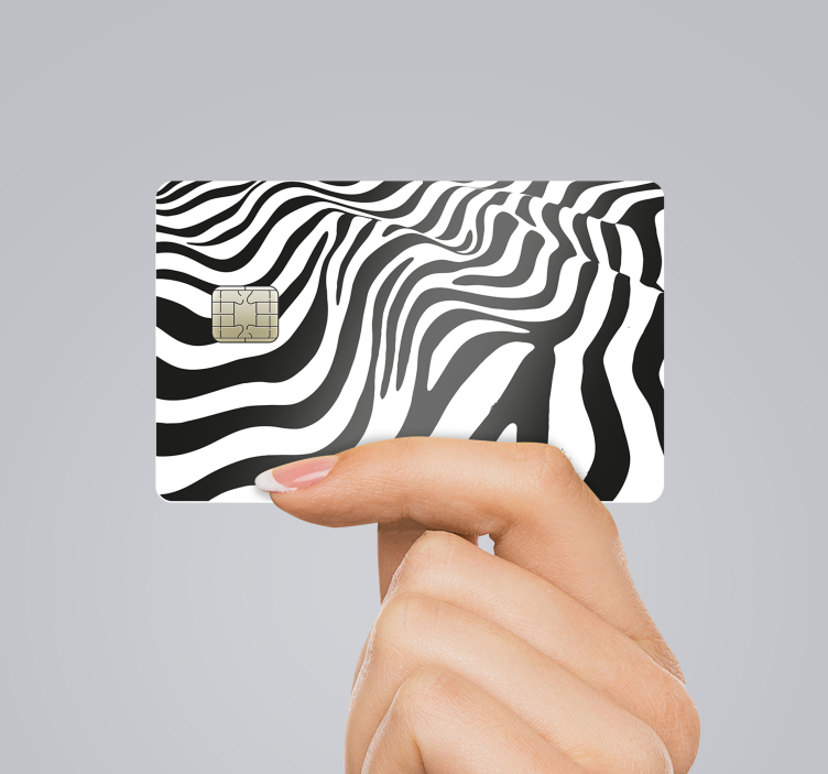 Zebra print original credit card sticker - TenStickers
