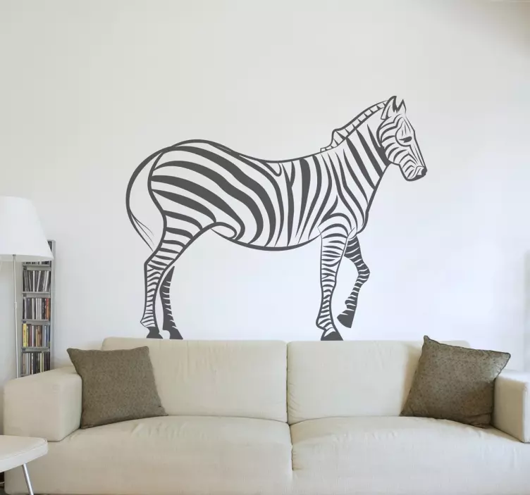 Zebra Profile Sticker - TenStickers
