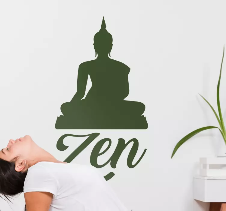 Yoga zen wall decal for bathroom - TenStickers
