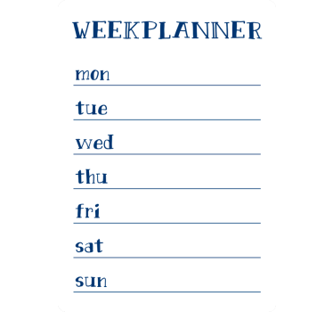 weekplanner whiteboard sticker - TenStickers