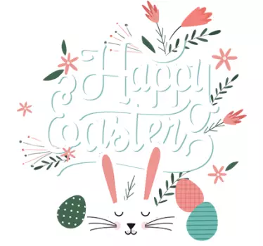 Happy Easter Wall Sticker - TenStickers