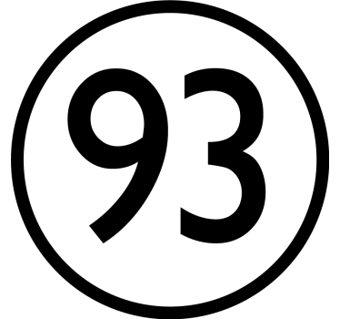 Rounded classic number motorcycle decals - TenStickers