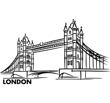 London Bridge sketch London sticker - TenStickers