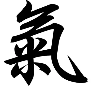 Chinese Letter Strength Text Wall Decal - TenStickers