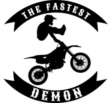 fastest demon jump Motorcycle decal - TenStickers