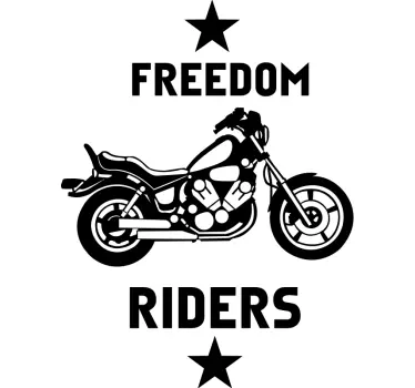 Motorbike Chopper Freedom Stickers vehicle sticker - TenStickers