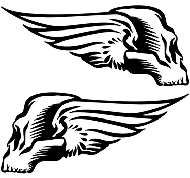 Winged Skull for Motorcycle vehicle sticker - TenStickers