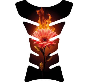 Flaming flower motorcycle decals - TenStickers
