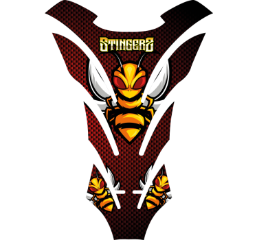 Angry bee motorcycle decals - TenStickers