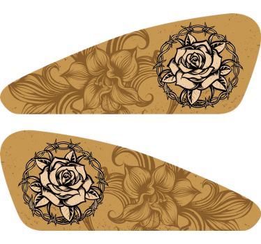 Flowers motorcycle decals - TenStickers