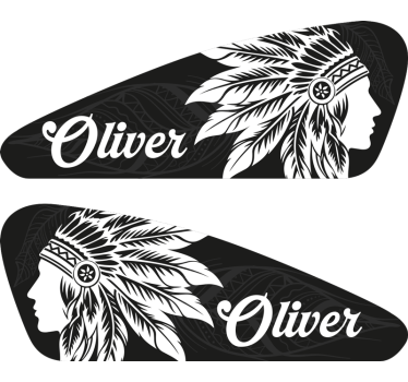 Indian Boss motorcycle decals - TenStickers