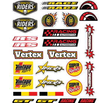 Individual bomb pack motorcycle decals - TenStickers