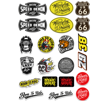 Original bomb pack motorcycle decals - TenStickers