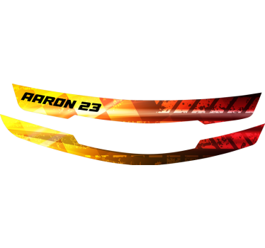 Visor name and number motorcycle decals - TenStickers