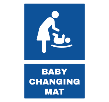 "Baby changing mat" door sticker - TenStickers
