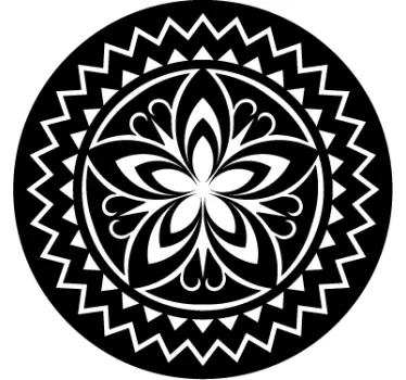 Monochromatic mandala laptop skin - TenStickers