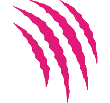 Pink claw scratches motorcycle decals - TenStickers