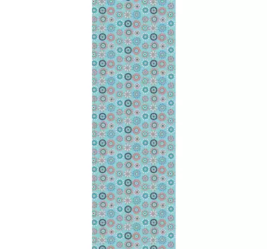 Colourful Flower Print fridge wrap - TenStickers