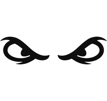 Angry eyes helmet sticker  motorcycle decals - TenStickers