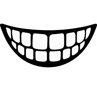 Funny teeth design motorcycle decals - TenStickers