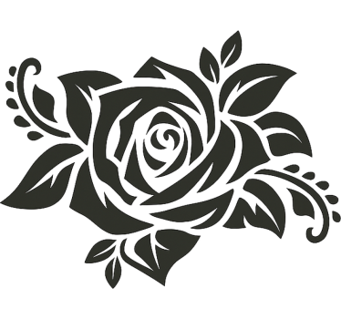 Wild rose design motorcycle decals - TenStickers